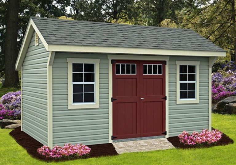 View of Beautiful Simple Autumn Potting Shed Decor - French Country Cottage