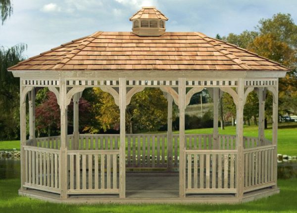 Oval Gazebo, Wood #16