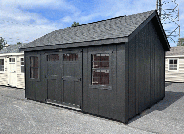 12' x 16' Painted Heritage Shed, all black shed