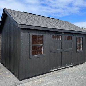 12' x 16' Painted Heritage, Estate Series Shed, All Black Shed