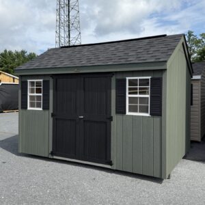 8' x 12' Craftsman Shed, Painted Wood Exterior - IN STOCK!