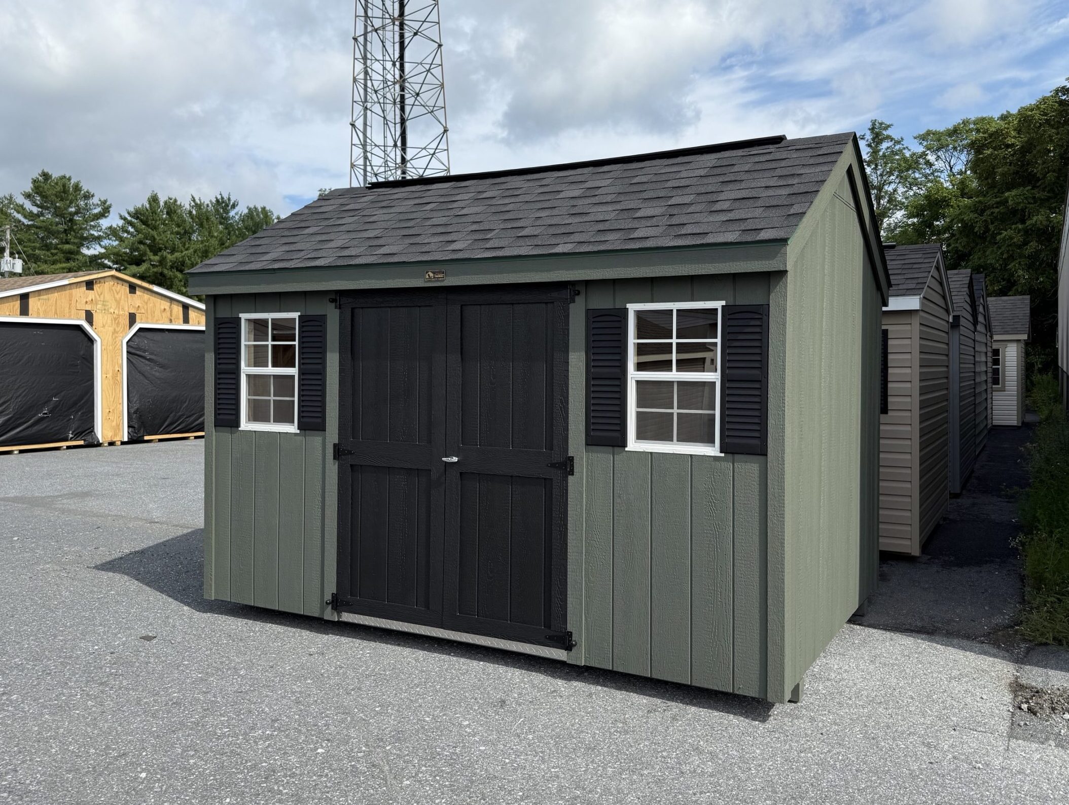 8′ x 12′ Craftsman Shed, Painted Wood Exterior – IN STOCK!